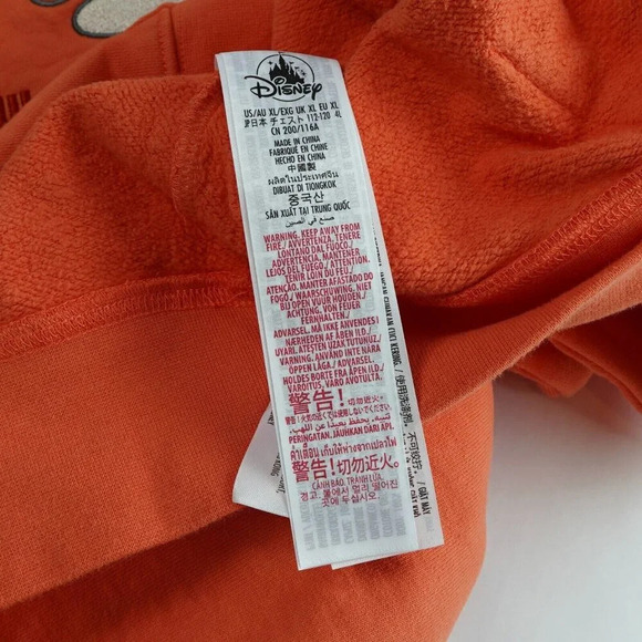 Mickey Mouse Genuine Mousewear Hoodie Orange Tie Dye Walt Disney - Picture 5 of 6